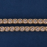Chaînes et Bracelets Tennis Personnalisés en Or Massif 10k 14k 18k pour Hommes et Femmes, avec Diamants Moissanite D VVS de 2mm 3mm 4mm 6mm