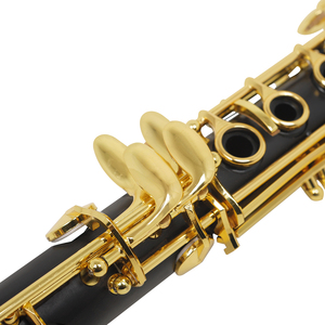 Barra superior de ébano Bb de alta calidad, tubo de tegulación <span class=keywords><strong>doble</strong></span> profesional de cobre blanco, <span class=keywords><strong>clarinete</strong></span> de Llave de Oro de viento de madera, alta calidad - Product Image 4