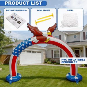Patriotic Eagle <b>Inflatable</b> Arch Sprinkler Outdoor Water Toy for Kids - Product Image 2