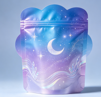 Bonbons comestibles imprimés sur mesure, emballage refermable de 3,5 grammes, emballage découpé à la forme, forme unique spéciale, sac résistant aux enfants, sac en mylar