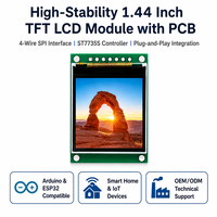 Layar LCD TFT 1,44 Inci Resolusi 128x128 Antarmuka 4SPI IC Driver S17735S Modul Layar Kecil