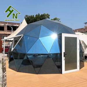 Tente en dôme de verre de 7.2m avec couleur en bois pour le glamping, assez solide pour lutter contre les fortes pluies et la neige aux États-Unis - Product Image 1