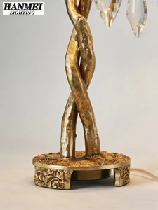 Minimalist Style Modern Luxury Copper Table Unique <b>Tree</b> Branch Design With Crystal for Living Room Home Decor HM-GG-6001TA-3 - Product Image 6