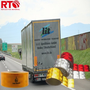 Autocollant en vinyle segmenté jaune rouge blanc auto-adhésif ECE 104R Bande rétro-réfléchissante pour camion - Product Image 6