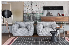 Poltrona Singola Samyam <span class=keywords><strong>Molto</strong></span> Morbida e Confortevole, Divano di Lusso Esclusivo in Colore Blu - Product Image 5