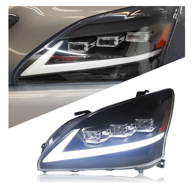 Maictop Modified LED Headlight Assembly Aytime Running Light Turn Signal Lens Headlamp H7 Led Headlight for Lexus RX330 04-08