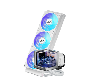 TCOMAS EXIT D3 360 พร้อมหน้าจอ LCD สามจอขนาด 3.95 นิ้ว ชุดระบายความร้อนแบบ AIO กำลังไฟ 350W TDP 90 °   หม้อน้ำระบายความร้อนด้วยน้ำสำหรับเกมมิ่งพีซีแบบพับได้ ขนาด 360 มม. พร้อมไฟ ARGB - Product Image 3