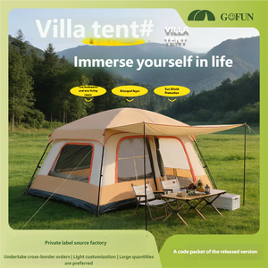 <span class=keywords><strong>Gofun</strong></span> 2026 Nuevo Estilo 098 Carpa de Camping Tipo Villa para Exteriores, Cuatro Estaciones, Dos Habitaciones y un Salón, con Toldo Integrado de 2000-3000mm - Product Image 2
