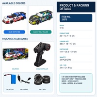 Voiture de course télécommandée de haute qualité pour enfants, échelle 1:16, en PVC, véhicule télécommandé haute vitesse, cadeau d'anniversaire pour enfants