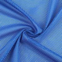 Tissu en maille 100 % polyester DTY bleu 100 g/m² respirant et pliable pour filet de tente et sac de rangement