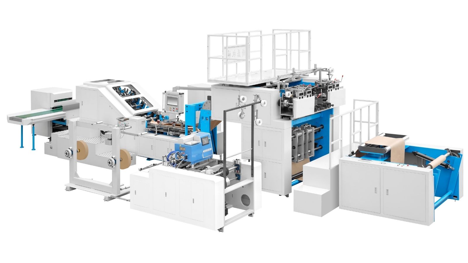 PRY-350T / 450T Fully Automatic Square Bottom Paper Bag Making Machine With Handle