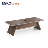 EGROspace Mobilier de bureau commercial Table de direction de luxe en placage Table de réunion de bureau populaire