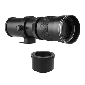 黑色MF超远摄变焦镜头F/8.3-16 420-800毫米T2安装座，带富士胶片X安装座适配器环