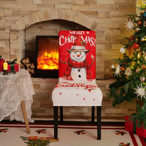 Modern Printed Polyester Christmas <b>Chair</b> <b>Covers</b>-Durable Machine Washable Eco-Friendly for Hotel and <b>Wedding</b> <b>Chairs</b> - Product Image 2