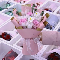 Bouquet de roses éternelles artisanales en gros, nouveau design, fleurs séchées pour la Saint-Valentin et la Fête des Mères 2026
