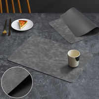 Set de table en similicuir imperméable, résistant à la chaleur, antidérapant, rectangulaire, pour table à manger