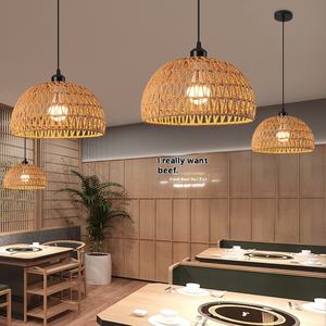 Lustre en corde de chanvre de style industriel <span class=keywords><strong>vintage</strong></span> Lampes commerciales d'art en fer pour restaurant, bar, vêtements, barbecue, magasins d'alimentation ca - Product Image 4