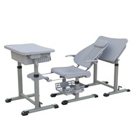 Ensemble table et chaise d'étude modernes et durables pour enfants, idéal pour l'école et l'appartement, écologique, hauteur réglable, structure métallique