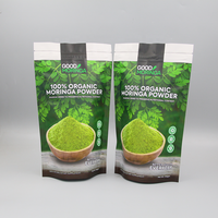 Sachets Doypack personnalisés imprimés en couleur, 100 grammes, 150 grammes, sachet de poudre de Moringa, emballage de complément alimentaire, sachets alimentaires debout