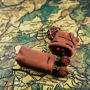 리얼 가죽 DND 주사위 파우치 스웨이드 가죽 RPG 게임 발렛 백 소가죽 주사위 주최자 - Product Image 5