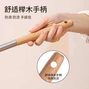 Silicone Spatula And Ladle Set 3Pc Food Grade Heat Resistant Kitchen Utensils With Wooden <b>Handle</b> For Non Stick <b>Pan</b> Cooking - Product Image 4