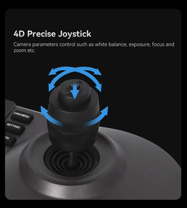 4D <strong>Joystick</strong> PTZ <strong>Network</strong> <strong>Keyboard</strong> <strong>Controller</strong> with 3 Inch LCD Live Streaming for PELCO D/P RS232 RS485 Voting Function - Product Image 4