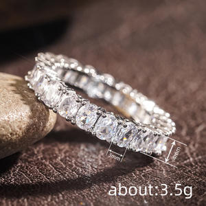 Anillo de Diamantes Corte Princesa A047, Oro Blanco con Baño de Rodio, Anillo de Compromiso para Mujer, Color G, Diamantes Sintéticos Cultivados en Laboratorio - Product Image 5