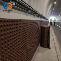 Feuille de drainage en plastique marron anti-colmatage, haute capacité de charge, découpe facile, stabilisée aux UV, usage intensif pour canaux d'irrigation