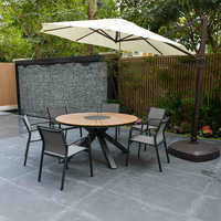 Hochwertige Luxuriöse Moderne Outdoor-Möbel Patio-Esstisch-Set Langlebig und Stühle für Gastronomie und Gartenmöbel