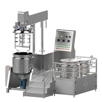 Vente directe usine – Machine d'émulsification à cisaillement élevé avec levage hydraulique, contrôle par écran tactile, homogénéisation sous vide pour crème solaire, 1300 kg