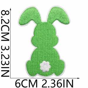 Nouvel arrivage : Patch brodé thermocollant Lapin de Pâques multicolore, plusieurs tailles, pour la décoration de T-shirts, sweats à capuche et chapeaux - Product Image 3