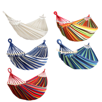 En vente arc-en-ciel couleur Camping Camping hamac Portable toile accessoires de plein air sangle lit hamacs