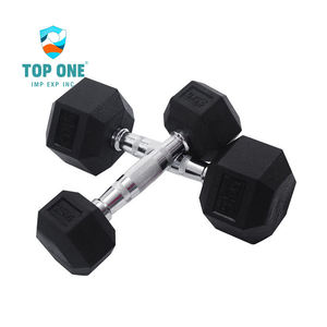 TopOne, superventas, rosa, oro, blanco, colorido, entrenamiento de gimnasia, 10 15 25 35 libras, conjunto de mancuernas hexagonales de goma - Product Image 1