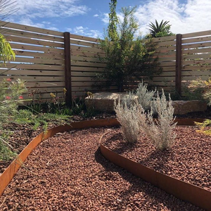 Bordure de jardin en acier Corten résistant aux intempéries, bordure de pelouse en métal rouillé pour allée extérieure - Product Image 4