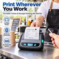 Printer Thermal Portabel XP-P441B 4 Inci 203DPI Bluetooth USB Baterai 2500mAh untuk Pesanan dan Tiket Mobile