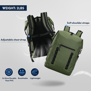 Sac à dos étanche personnalisé, écologique, de haute qualité, léger, fermeture éclair en TPU, unisexe, pour le <span class=keywords><strong>kayak</strong></span>, sacoche homme - Product Image 5