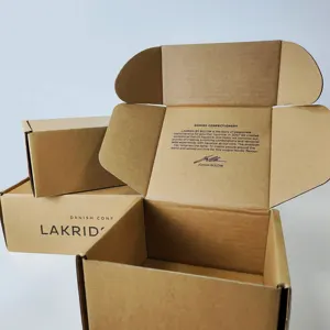 Custom High Quality Corrugated Cardboard Brown Kraft Candle Paper Gift Mailer Box Low MOQ Cheap Paper Box Supplier