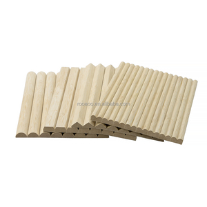 3D sóng Polystyrene tường trang trí linh hoạt Sheets nửa vòng rắn gỗ Panel Veneer flexib trắng trong màu sắc - Product Image 5