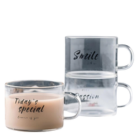 Logo personnalisé INS tasse en verre lait mignon tasse en verre tasses à café