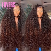 Perruque Lace Frontale 13x4 en Cheveux Humains Ondulés Naturels Ginger 350 pour Femme, Couleur Rouge Bordeaux 99j, Pré-Pluckée