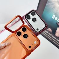 Coque de luxe antichoc pour iPhone 18 Pro Max 17 16 avec cadre de caméra invisible, béquille et protection intégrale de l'objectif