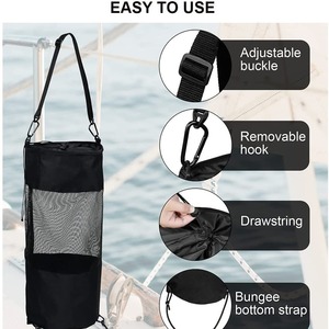 Mesh Trash Bag For Boat Outdoor Camping Portable Toy Storage Net Bag With Drawstring Closure All Seasons Use - Product Image 3