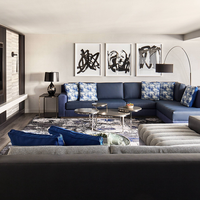 Ensemble de meubles de chambre d'hôtel moderne avec lavabo pour projet d'hôtel 5 étoiles et appartement en gros