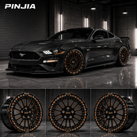 Roue forgée PJ Beadlock, chrome poli, bronze brossé, Beadlock arrière pour Mustang GT, Mustang GT350, GT500, Mustang Fox Body
