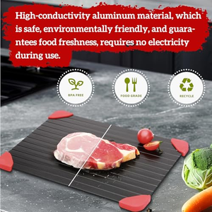 Plateau de décongélation rapide pour viande, nouveau style, en aluminium noir, pour viande congelée, vente chaude - Product Image 4
