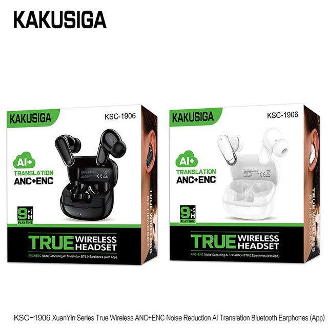 KSC-1906 True Wireless ANC+ENC Noise Cancellation AI Translation Earphones (App)