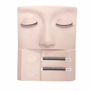 3 Kleuren Training Mannequin Vervanging Oogleden Praktijk Siliconen Wimper Extensions Verwijderbare Make-Up Model