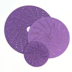 Wholesale Sandpaper p240 Purple sheet Ceramic Grinding Disc 5 inch 3000 grit 49-hole sanding pad for Stone