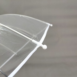 Lightweight Clear PVC Adults Umbrella Metal Fiberglass <b>Frame</b> 190T Pongee Customizable Color-Modern Strong Straight Style Manual - Product Image 2