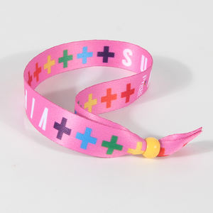 أساور معصم للمناسبات من Holywish رخيصة الثمن مصنوعة من البوليستر مع تصميم شعار مخصص أقمشة بانتون للتسامي أساور معصم للمناسبات - Product Image 1